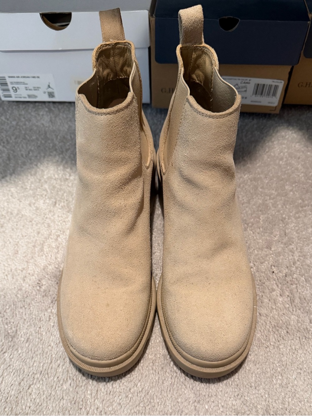 Steve Madden Cream Chunky Platform Boot- sz 9.5